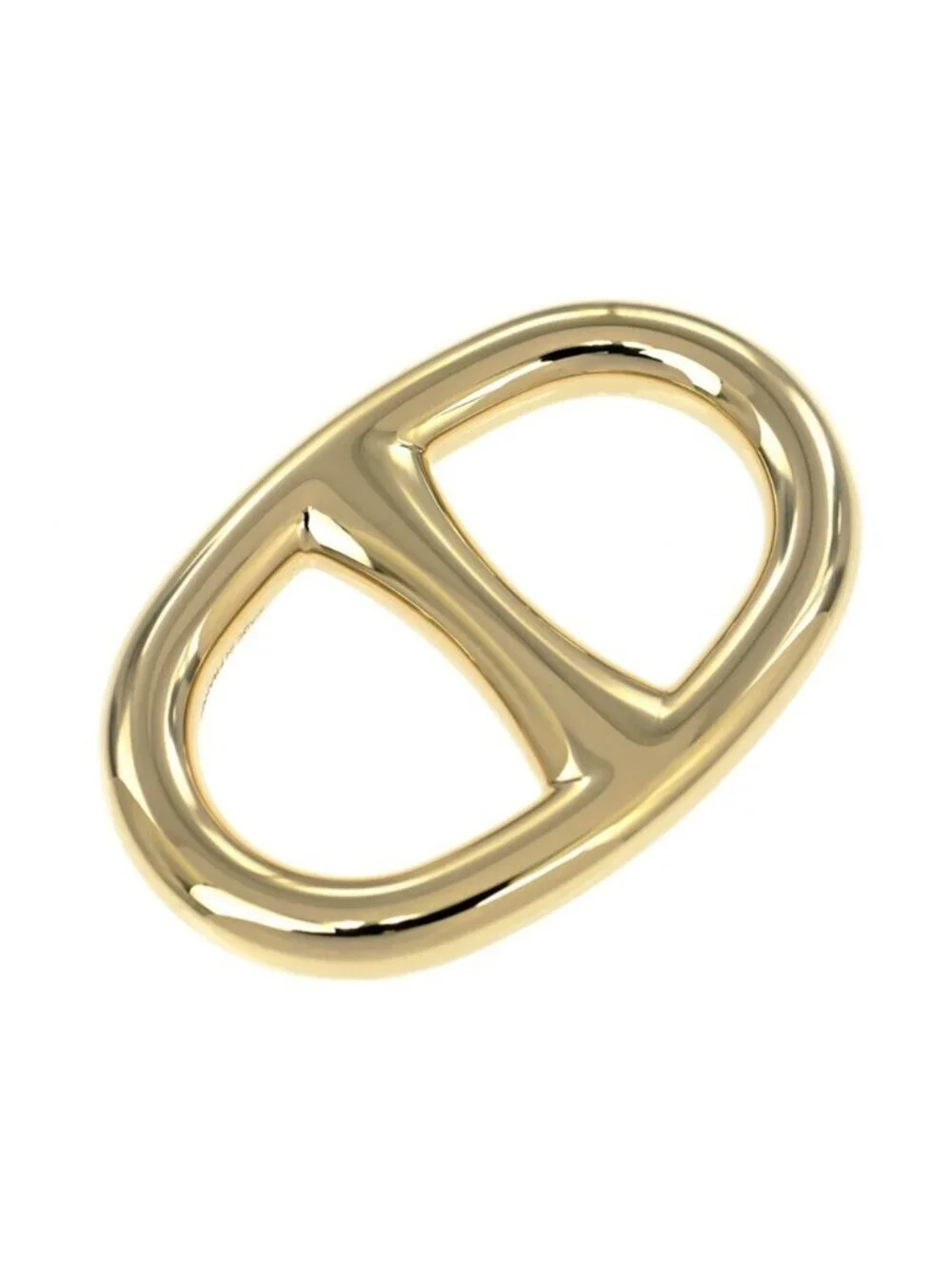 Hermes Scarf Ring Chaine D'ancre Permanent Brass Gold Color - Picture 4 of 11